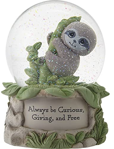 Precious Moments 213103 Always Be Curious, Giving, and Free Resin/Glass Musical Snow Globe