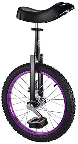 Einrad 16/18 Zoll Einräder Für Kinder, Einrad Balance-Übungs-Spaßfahrrad Fitness-Scooter Zirkus, Verstellbarer Sitz, Lasten 150Kg,Schwarz,18in