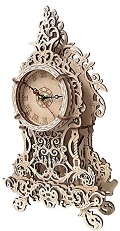 F Fityle Wanduhr Puzzle-Pendeluhr aus Holz, kreative Wall Art, Denkaufgabe, mechanische Uhr, Modellbau für einzigartige Geschenke, Raumdekoration