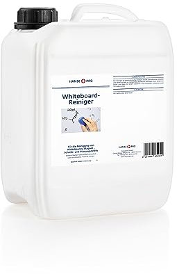 HANSE PRO Whiteboardreiniger, 1 x 5 Liter I Cleaner I Löscher I Zubehör I Tafel-Reiniger I Flipchart I Spray I Reinigung und Pflege I Vorrats-Kanister I ideal zum Umfüllen