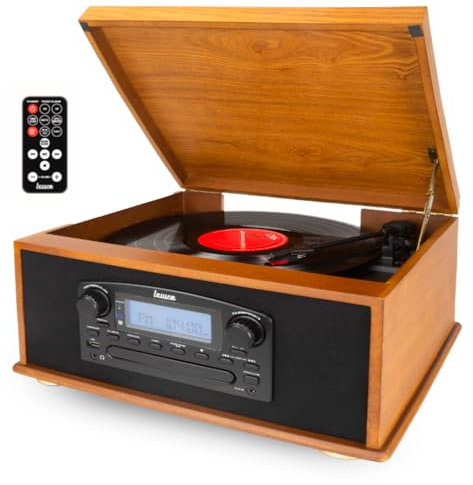 LAUSON IVX23 Tocadiscos Bluetooth de 3 Velocidades con Altavoces Estéreo Integrados