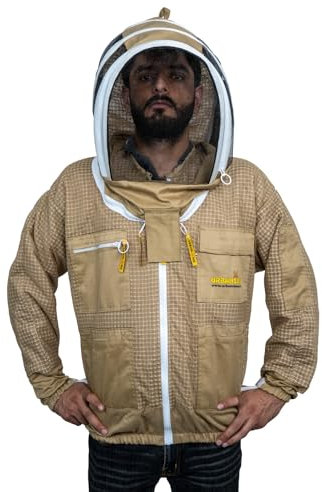 REWON Imkerjacke Belüftet Mann Frauen, beekeeper jacket mit schickem Hut und Schleier, Imkeranzug Imkerjacke Imkerschutzkleidung für professionelle Imker