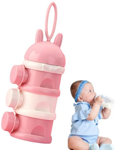 Distributeur De Formules, Distributeur De Lait En Poudre Doseur De Lait Bébé Lait Formule Boîte À 3 Couches Récipient Portatif De Lait En Poudre Anti-déversement Pour Usage Extérieur