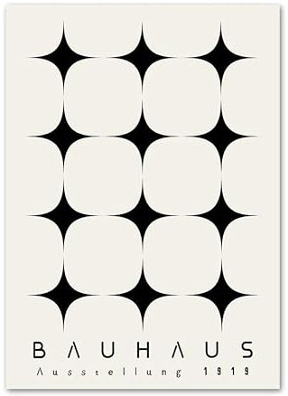 Boho Abstrakte Bauhaus Linie Geometrie Nordic Poster Kunstdrucke Leinwand Malerei Schwarz Vintage Wand Bilder Wohnzimmer Wohnkultur A2 40X50Cm Kein Rahmen