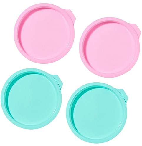 Alipis 4pcs Silicone Rainbow Cake Molds Round Cake Pans Light Baking Supplies for DIY Party