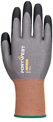 PORTWEST - Guante CT Cut C21 Nitrilo Gris/Negro XS - Talla 6 - Guantes de trabajo