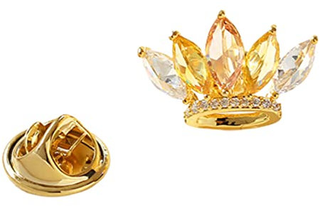 VALICLUD Glänzende Zirkonia-brosche Dekorative Brosche Metall-kronenbrosche Mini-brosche Für Damen Modisch Und Bequem