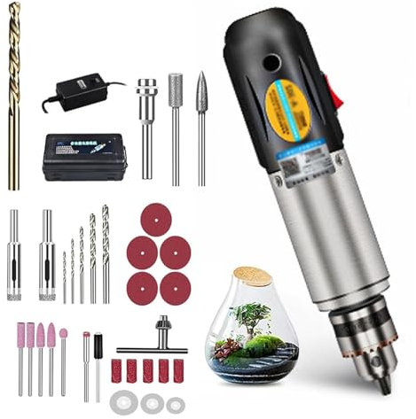 Elektrischer Glasflaschenschneider, multifunktionale Flaschenschneidemaschine, tragbarer elektrischer Flaschenschneider for Bohren, Schleifen, Polieren und Schneiden von Weinflaschen/Glas