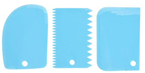 3-teiliges Kuchenschaber, Kuchenglätter, Teigschaber, Kuchenglasur-Schaber, Glätterwerkzeug-Set für Brot, Teig, Kuchen, Fondant, Zuckerguss