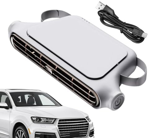 Generisch Ventilatore per auto, ventilatore USB per veicolo – Ventilatori elettrici per sedile posteriore passeggero, condizionatore d'aria ricaricabile, accessorio interno per camion, auto,