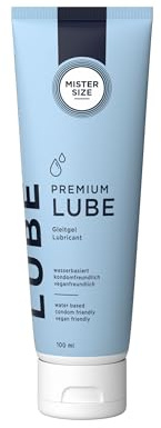 MISTER SIZE Premium Lube – Wasserbasiertes Gleitgel 100 ml – Hautfreundlich, Langanhaltend, Parfümfrei – Kondom- & Toy-kompatibel – Medizinisch zertifiziert
