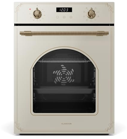 Klarstein Elizabeth Slim Horno Eléctrico Empotrable – 49 L, 9 Funciones, Limpieza A Vapor, Temporizador Digital, Grill Ventilado, Diseño Negro, Clase Energética A, 45 cm
