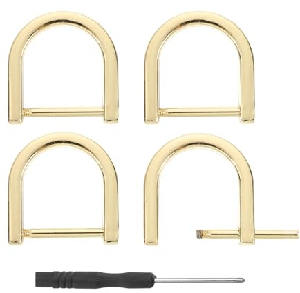 QUARKZMAN D-Ringe Schrauben in Schäkel, Zinklegierung Hufeisen U-Form D-Ring Schnallen für Geldbörse DIY Lederhandwerk Schlüsselanhänger
