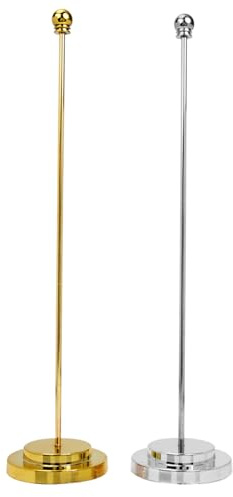 Angoily Base Para Banderas De Mesa De Metal 2 Piezas Con Soporte Estable Compacto Para Escritorio Decoración De Oficina Reuniones Y Eventos