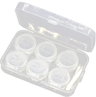 DEARMAMY Estuche para Lentes de Contacto 3 Piezas PP Transparente
