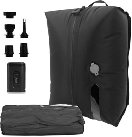 17L Travel Vacuum Compression Bag with Wireless Pump, Reusable IP67 Waterproof Space Saver Vacuum Bag for Clothes, Packing Cube for Suitcase Backpack Carry-on