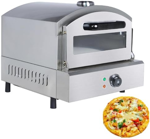 XUXIAO Forno Elettrico per Pizza da banco Commerciale, fornello Singolo, in Acciaio Inox, per Famiglie e ristoranti, Riscaldamento rapido e Risparmio energetico