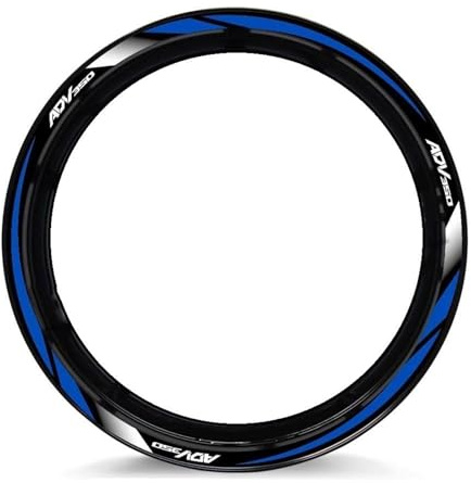 SQNYDH Motorrad-Felgenband-Aufkleber Für ADV 350 Adv350 2021 2022 2023 Reflektierende Streifenfolie, Papieraufkleber Felgenrandaufkleber Reflektierend Komplettset Moto(Farbe 2)