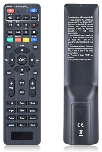 GOUYESHO Nuovo telecomando di ricambio per Humax Tivumax HD-3800S2 HD-3600S2 HD-3X00S2 HD-3801S2 HD-3601S2