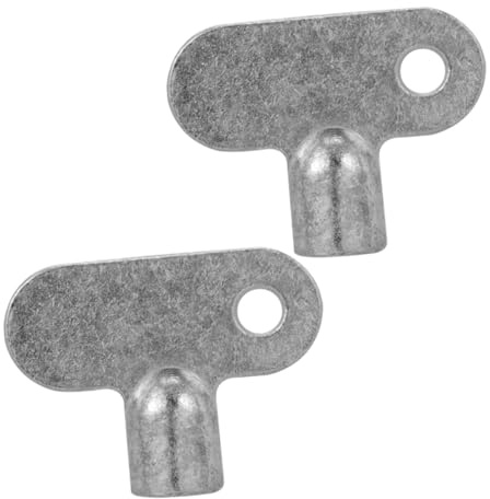 LALAFINA 2 piezas Llave para Válvula de Purga de Radiador de Duradero Orificio para Colgar Herramienta Versátil para Grifos Metálicos y Medidores de Agua Resistente y Fácil de Usar