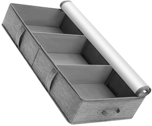 ERINGOGO Caja de Almacenamiento Plegable para Ropa Organizador de Tela con Gran Capacidad Bolsa con Tapa Transparente para Dormitorio y Armarios para Mantas Juguetes y Ropa