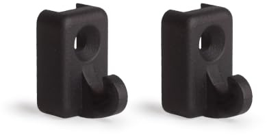 FaiX3.it Ganci rinforzati zanzariera orizzontale (Kit 2 pezzi, nero) | +50% di resistenza rispetto agli originali, ampia compatibilità, compatibili IRS