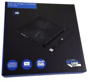 SEWACC Grabadora de DVD Externa Tipo C Interfaz USB 3.0 y Diseño Clásico, Unidad Óptica Multifuncional para Portátil y Escritorio, Fácil de Usar y Color Negro