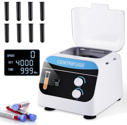 YUCHENGTECH Centrifugeuse de Laboratoire 20mlx8 0-4000 tr/min 0-999 Min | Centrifugeuse de Paillasse Électrique Centrifugeuse à Basse Vitesse 1920xg Compatible avec les Tubes Centrifuger de 5/7/10ml