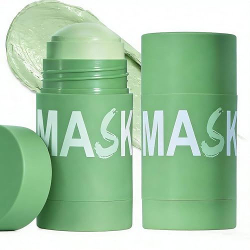 2-Pack Green Tea Mask Stick, Deep Cleansing Green Tea Clay Mask Stick - 2026 Upgraded Blackhead Remover Infused with Green Tea Extract, Oil Control & Hydrating Face Moisturizer for Men & Women