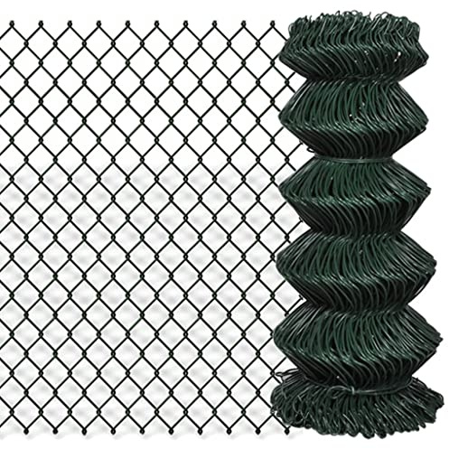 Nätstängsel stål med PVC-beläggning 0,8 x 15 m grönt, väderbeständigt och UV-beständigt, 2,6 mm trådtjocklek, maskstorlek 60 x 60 mm, hållbart musnät för trädgård och skydd