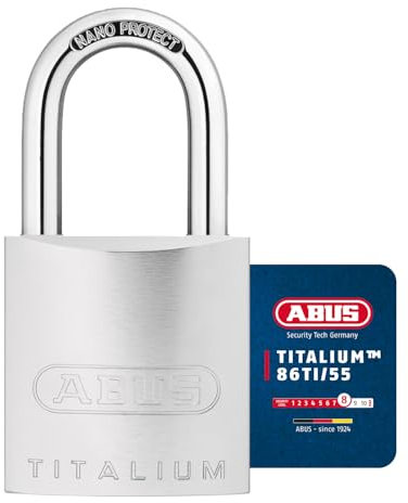 ABUS Titalium-Vorhangschloss 86TI/55 ohne Zylinder 58500