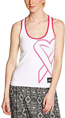Zumba Fitness Damen Groove For The Cure Racerback T-Shirt, Wear It Out White, S, A0P00124