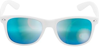 MSTRDS Likoma Mirror Unisex Sonnenbrille Für Damen und Herren mit verspiegelten Gläsern, white/blue