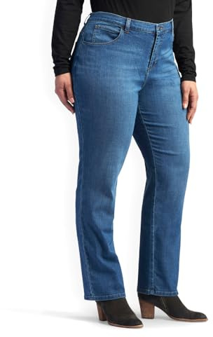 Lee Women's Plus Size Relaxed Fit Straight Leg Jean, Meridian, 22 Plus