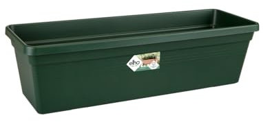 Elho Green Basics Trough 60 - Jardinera por Balcón Exterior - Ø 58.3 x H 14.0 cm - Verde/Leaf Green