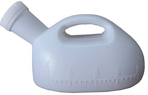 YUMSUM 2000ML Male Urinal,YUMSUM Portable Men's Potty Pee Bottle (White) | Urinals for men,Screw Lid,Collector for Travel Toilet Car Camping