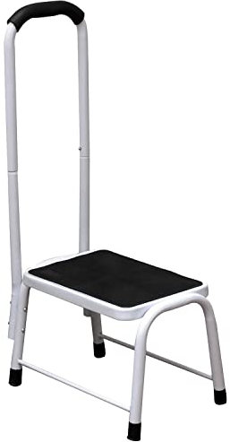 Non Slip Safety Step Stool Kitchen Bath Shower Mobility Aid Handrail Platform Support by Crystals®