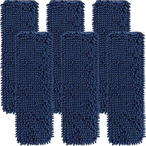 LTWHOME 45cm Lavable Chenille Corail Appartement Tampons de Vadrouille Recharges (Lot de 6)