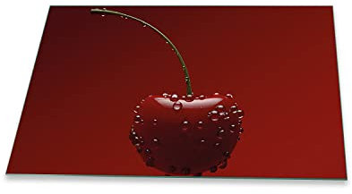 decorwelt | Herdabdeckplatte 80x52 cm 1-Teilig Obst Rot Ceranfeldabdeckung Universal Spritzschutz Glas Deko Elektroherd Induktion für Kochplatten Herdschutz Schneidebrett Sicherheitsglas