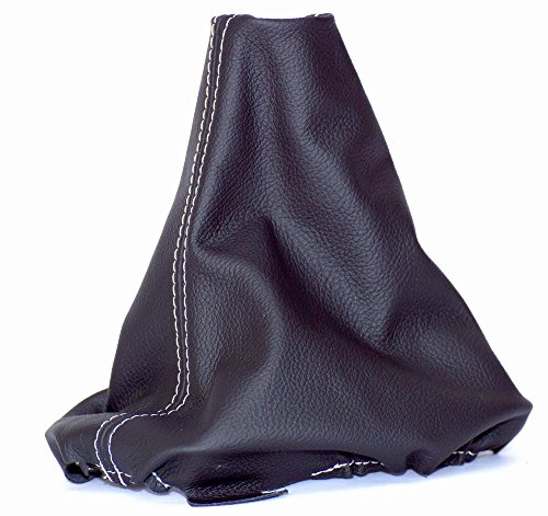 Schaltmanschette Schaltsack Sack Schwarz Faden Weiß Echt Leder myshopx SA67