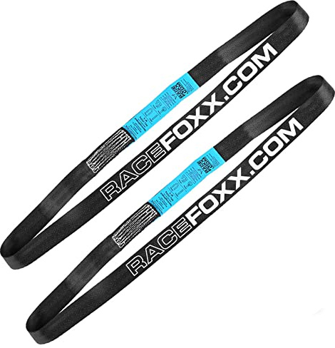 Abspanngurt, Zurrgurt, Schlaufengurt, Schlaufe, Gurt, Transportgurt, Transportsicherung, 50 cm, Paar, schwarz, RACEFOXX