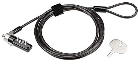 Notebook Laptop Lock 4 Combination Lock 1.8 m Steel Safety Keyed Cable Wedge Locking Head for 5 x 3 mm Hole