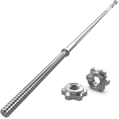 GYM MASTER 1 Diameter Standard Barbell with Spinlock Collars, Choice of Sizes