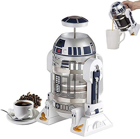 MHGLOVES Kaffeebereiter Glas Mit Edelstahlfilter, French Press Kaffeepresse, Kaffeezubereiter Presskanne Mit Lebensmittelqualität Edelstahlfilter Für Kaffee Oder Tee