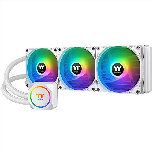 Thermaltake TH360 ARGB Snow Edition AM5/AMD/Intel LGA1200 Ready Sistema de refrigeración líquida todo en uno 360 mm radiador de alta eficiencia CPU enfriador CL-W302-PL12SW-A blanco