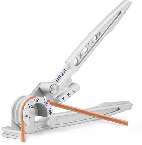 Bonvoisin Manual Tube Bender 3 in 1 0-180 Degrees Copper Tubing Bending Tools for Copper, Brass, Aluminum and Soft Metal (1/4’’、5/16’’、3/8’’)