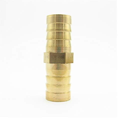 Pangyoo PYouo-Messing Schlauchverbinder 16mm2 Way Messing Barbed Rohrfitting, Schlauchkupplung Equal Gerade Kupplung-Stecker-Adapter for Brennstoff Gas Wasser Dickes Material