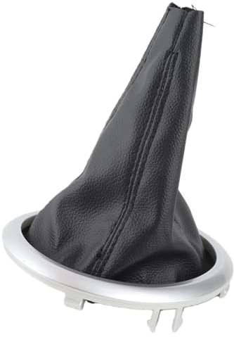 Akozon Cubierta de palanca de cambios para Swift SX4 2005-2010, Negro, Piel sintética,