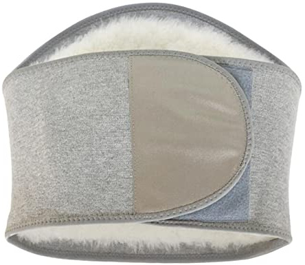 Kidney Warmer, Winter Heat Belt, Heat Cushion Belt, Abdominal Warmer, Kidney Protection Belt, Back Warmer Belt with Velcro Fastener for Men and Women (Grey)