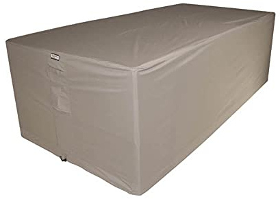 Raffles Covers Abdeckhaube für rechteckige Möbelset 210 x 125 H: 80 cm | Atmungsaktiv | Wasserdicht | UV - beständig | Doppelt genähte, PU-versiegelte Naht | Elastischer Kordelzug |